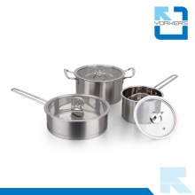 High Quality 304 Stainless Steel Milk/Soup Pot and Pot Set